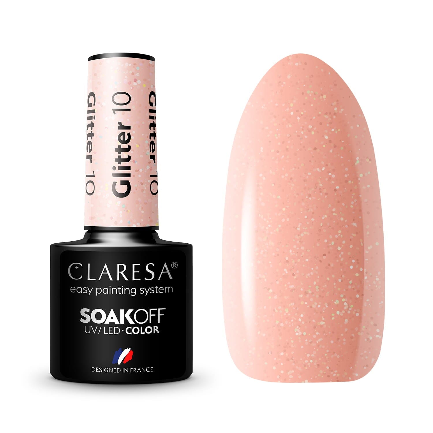 Claresa Ημιμόνιμο βερνίκι GLITTER 10 5g