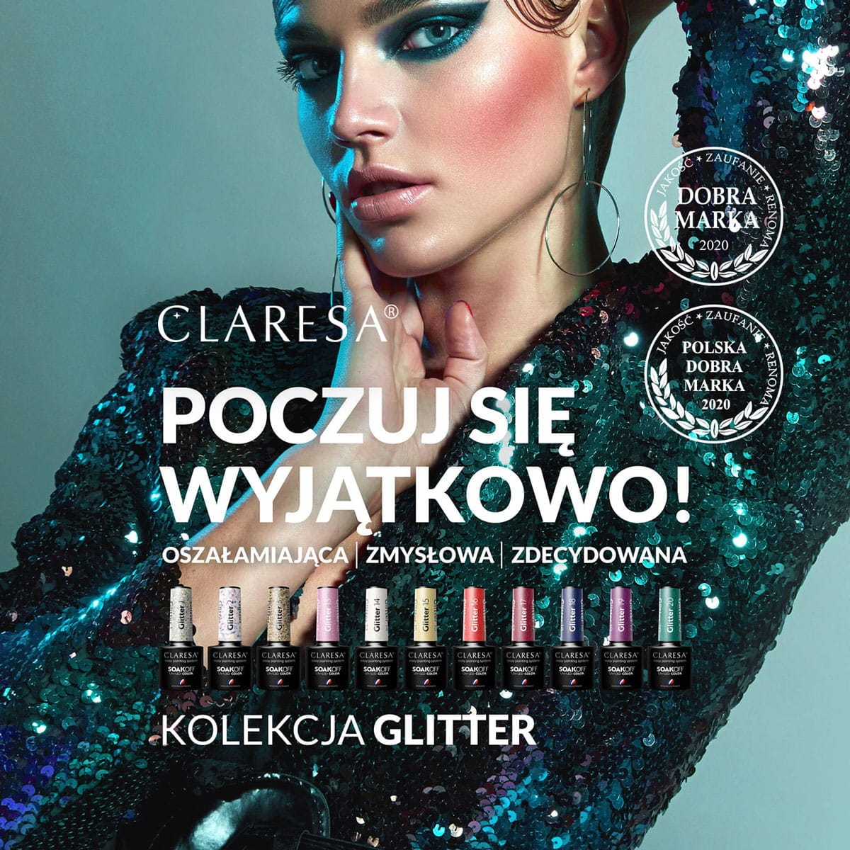 Claresa Ημιμόνιμο βερνίκι GLITTER 19 5g