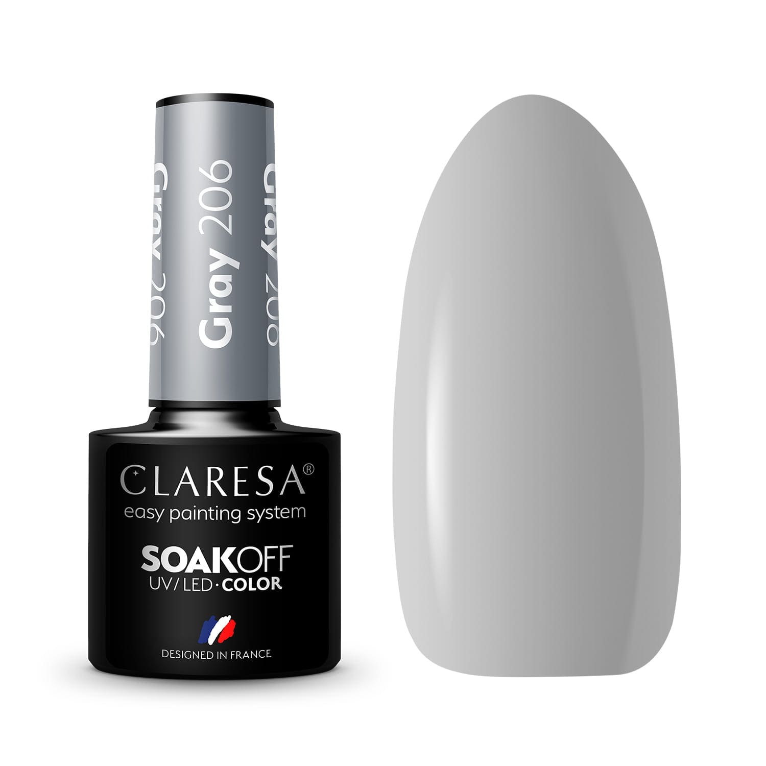 Claresa Ημιμόνιμο βερνίκι GRAY 206 5g