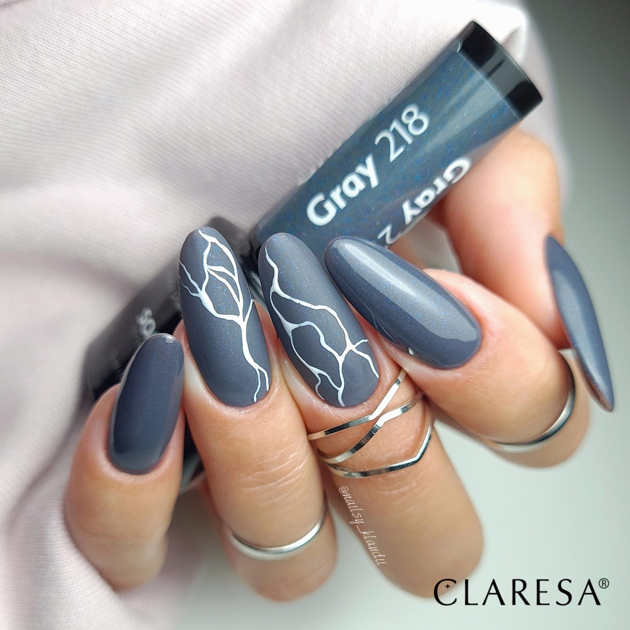 Claresa Ημιμόνιμο βερνίκι GRAY 218 5g