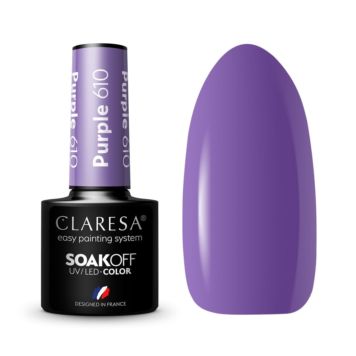 Claresa Ημιμόνιμο βερνίκι PURPLE 610 5g