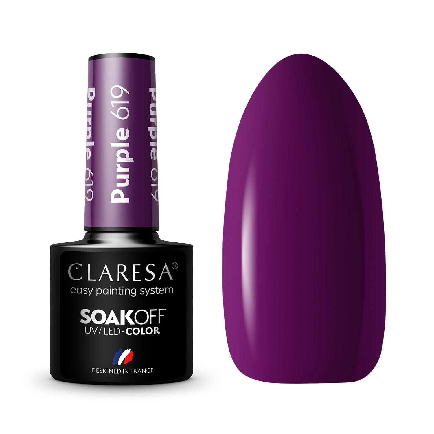 Claresa Ημιμόνιμο βερνίκι PURPLE 619 5g