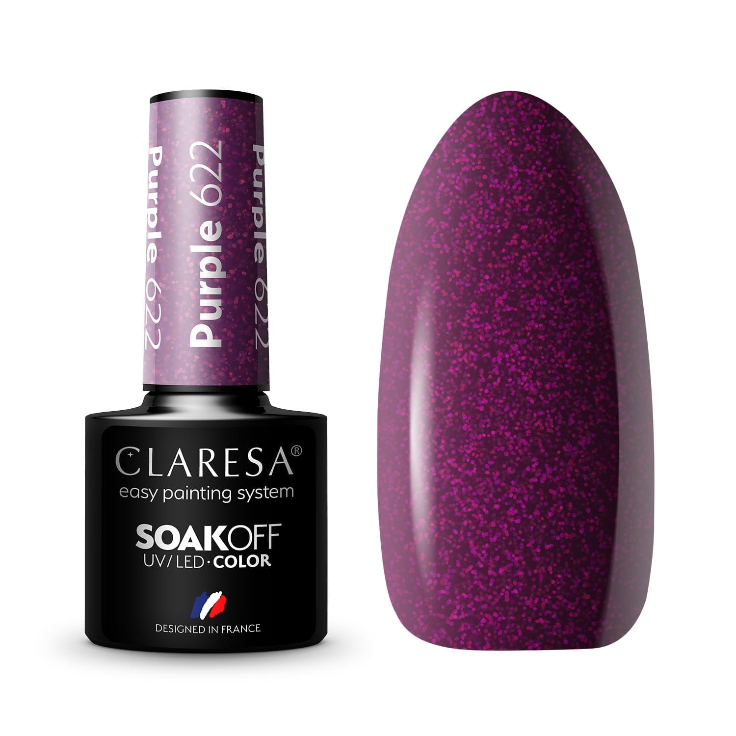 Claresa Ημιμόνιμο βερνίκι PURPLE 622 5g