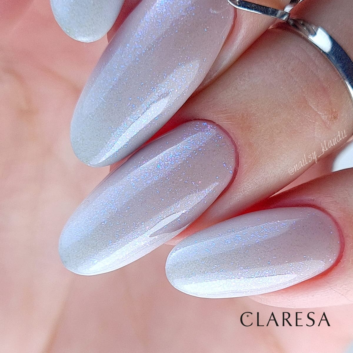 Claresa Top Coat - No Wipe Glitter Blue 5g